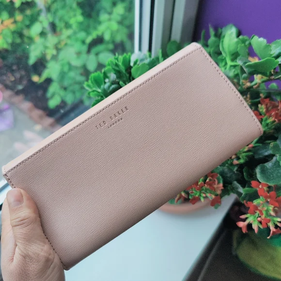 Ted Baker Leather Pale Pink Bow Matinee Purse New - Picture 4 of 13